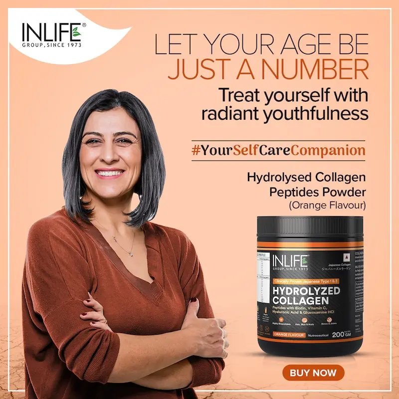 INLIFE Hydrolysed Collagen Peptides Supplement with Glucosamine, Hyaluronic Acid, Vitamin C, Biotin (200g) - Image 6