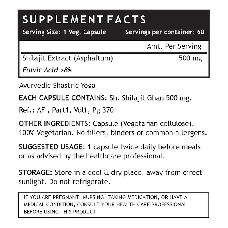 INLIFE Pure Shilajit Extract Supplement for Men | Strength and Stamina, 500mg - 60 capsules - Image 7