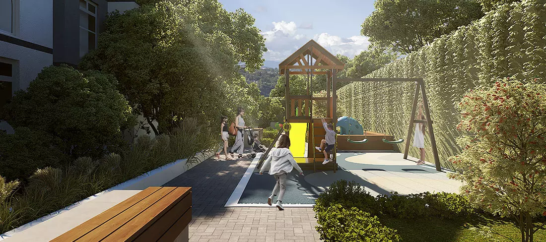 Área de juegos al aire libre para niños
