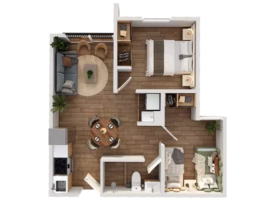 Planos de apartamento Tipo A Lares 17
