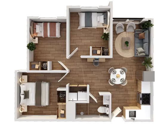 Planos de apartamento Tipo B Lares 17