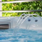 Hot Tub Jacuzzi Fountain and Skimmer Close Up
